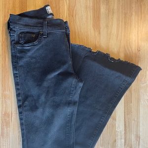 Free People Black Flare Denim Pants